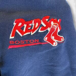 Vintage Boston Red Sox Crewneck‎ Sweatshirt Fruit Loom Heavy Cotton XL Navy Blue